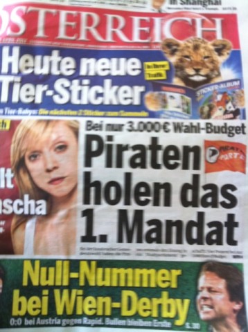 Austrian Pirate Party Wins First Seat, Makes Frontpage News