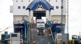Northern Ireland suspends Brexit checks amid safety fears for port staff