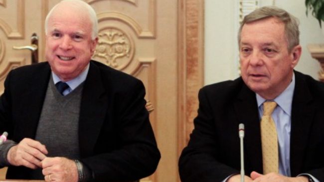 Warmonger is back : McCain to Obama: Send arms to Ukraine