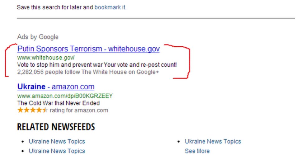 The White House “Putin Sponsors Terrorism” Smear Campaign on Twitter and Google
